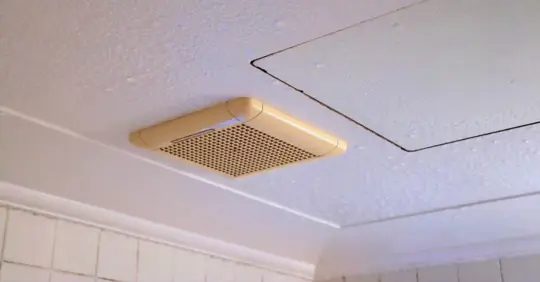 Water droplets in the ceiling